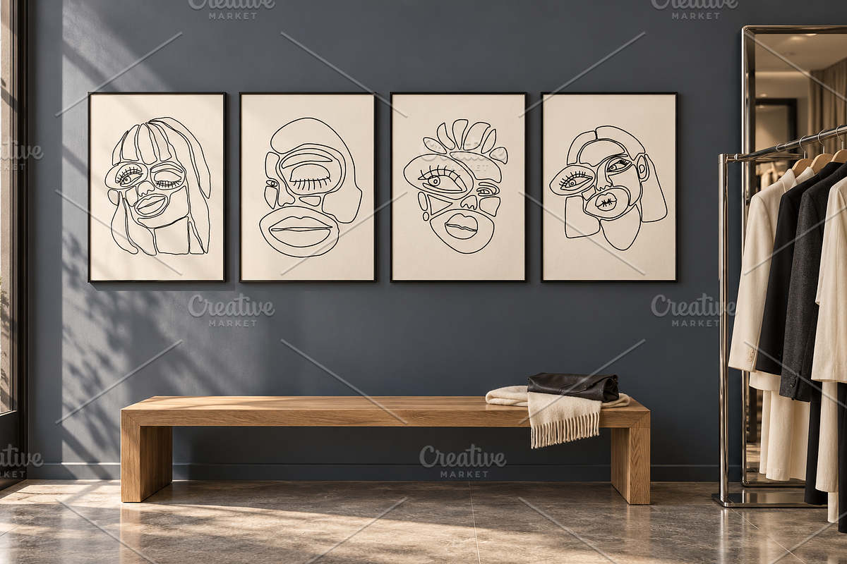 Abstract Face Printable Wall Art, a Background Graphic by C Design Studio (Photo 10 of 16)