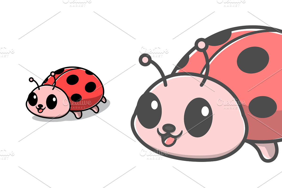 cute ladybird beetle cartoon, an Animal Illustration by garistipis
