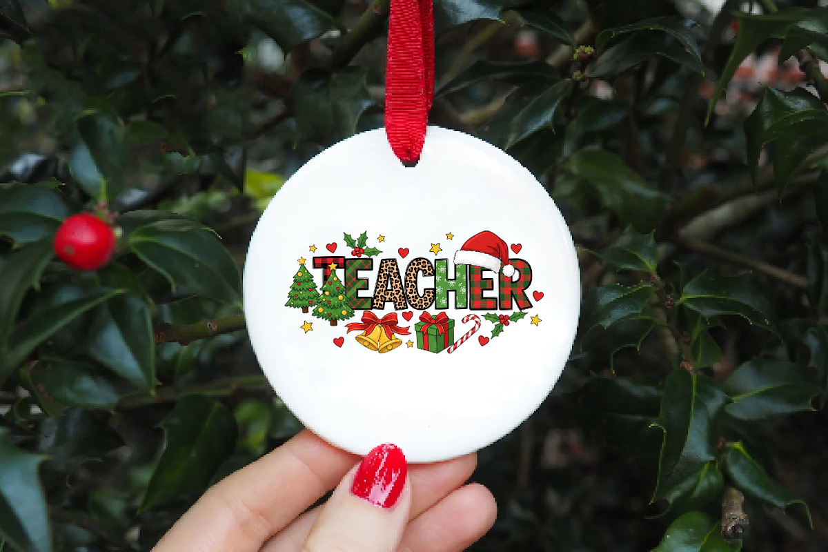 Christmas Teacher Tree PNG, an Illustration by DreamArtGraphic (Photo 2 of 5)