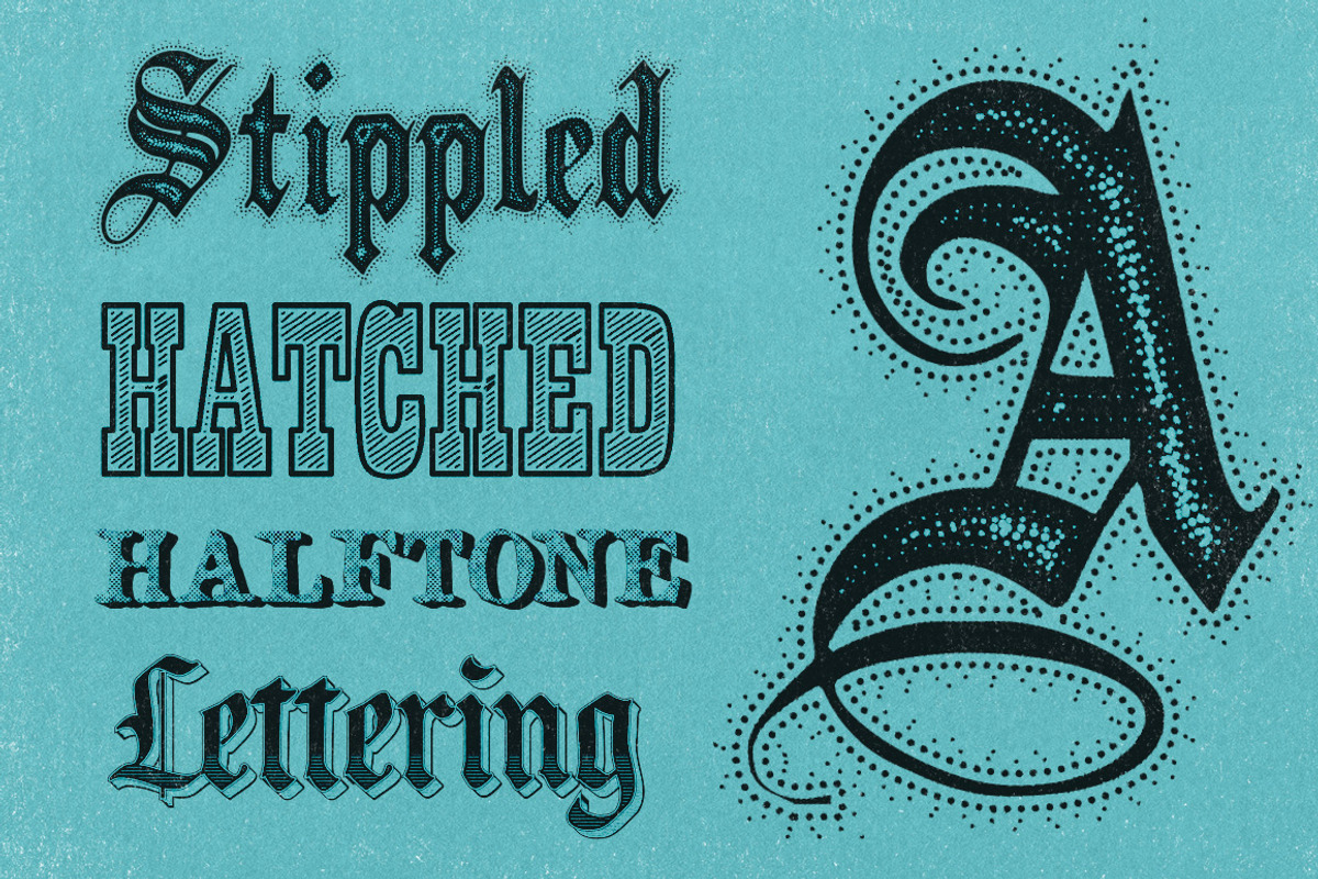 17 Old Type Graphic Styles, a Layer Style Add-On by Type Box (Photo 5 of 9)