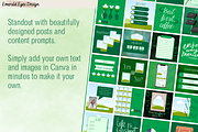 455 Canva Green Instagram Template, a Social Media Template by Emerald Eyes Design (Thumbnail 9 of 12)
