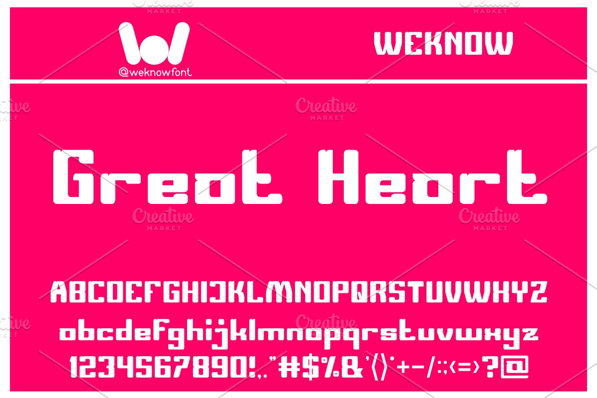 Great heart font, a Font by weknow (Photo 3 of 5)