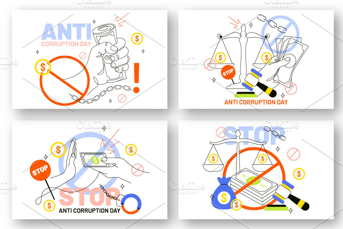 6 International Anti Corruption Day, a Person Illustration by denayunebgt (Photo 2 of 3)