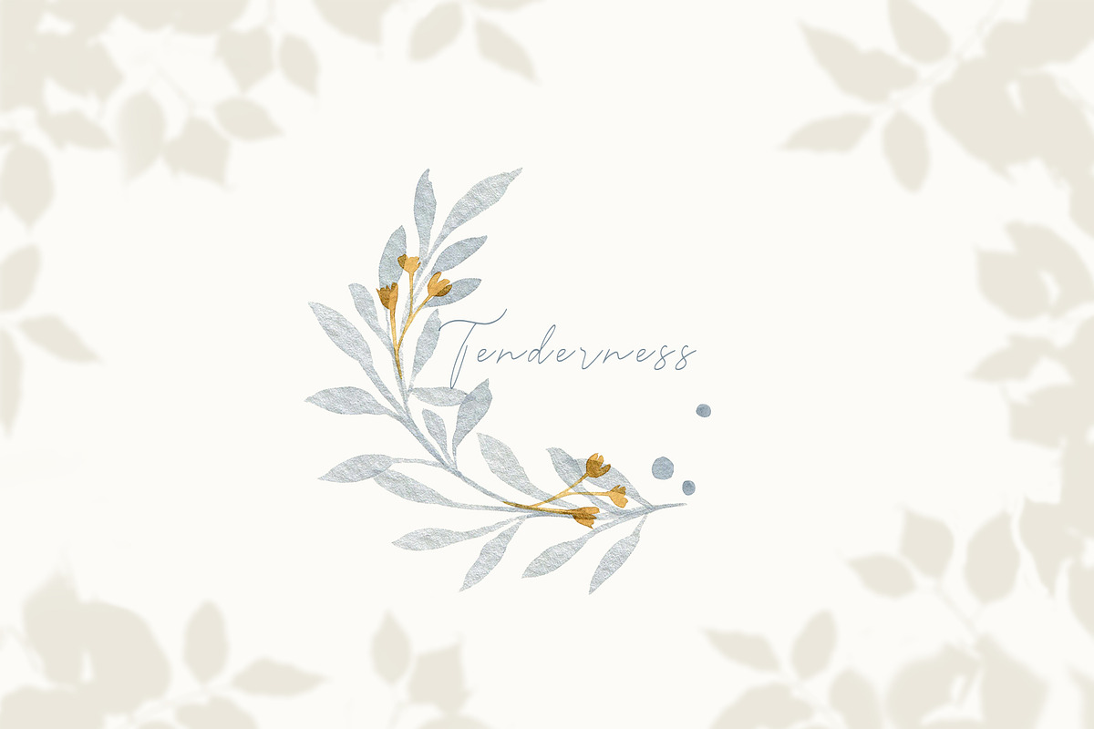 Minimalistic watercolor leaves, an Illustration by Pamyatka Shop (Photo 6 of 7)