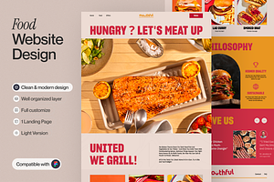 Food Landing Page, a Websites & App Template by sajon.co