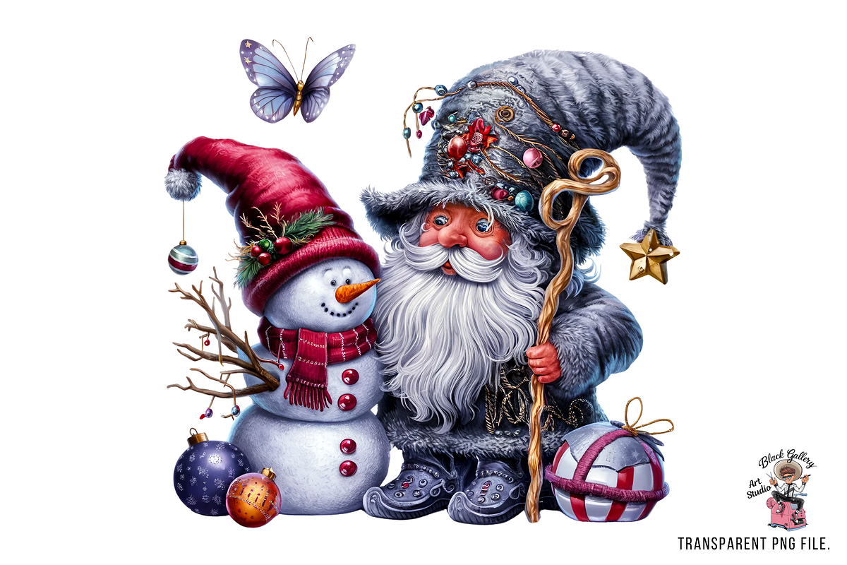 Snowman Gnome PNG Clipart, a Graphic by Clipart Bloom (Photo 2 of 12)