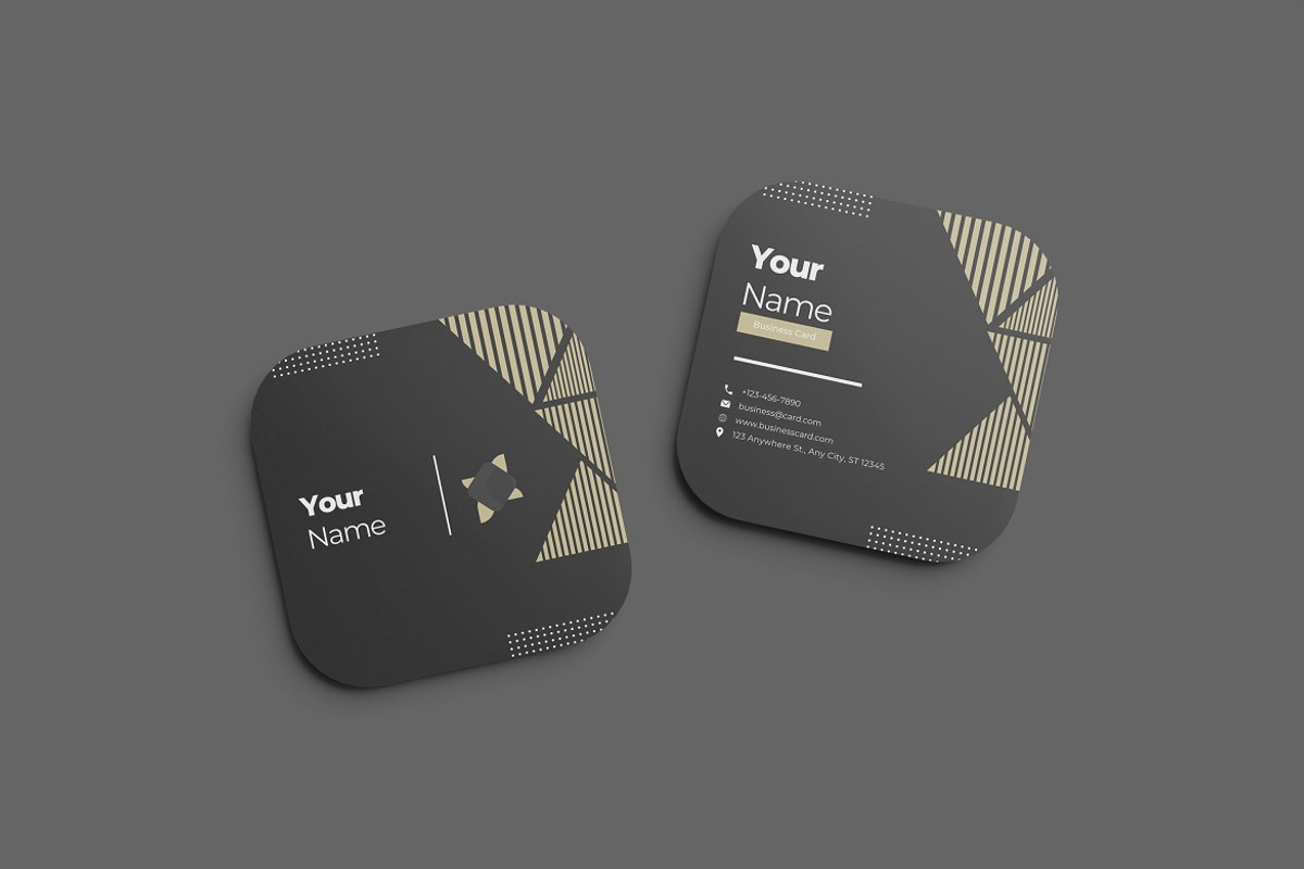 Square Business Card Mockup, an Advertising Mockup by YurnalisPerix (Photo 2 of 4)