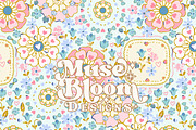 Cute Arabesque Floral Print, a Pattern Graphic by MuseBloomDesigns (Thumbnail 1 of 6)