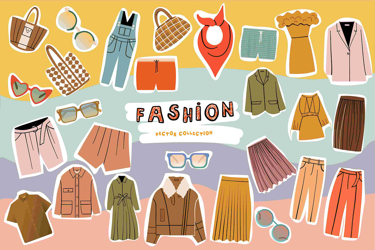 Fashion Vector Collection + Font, a Decorative Illustration by Anada Arty (Photo 4 of 10)