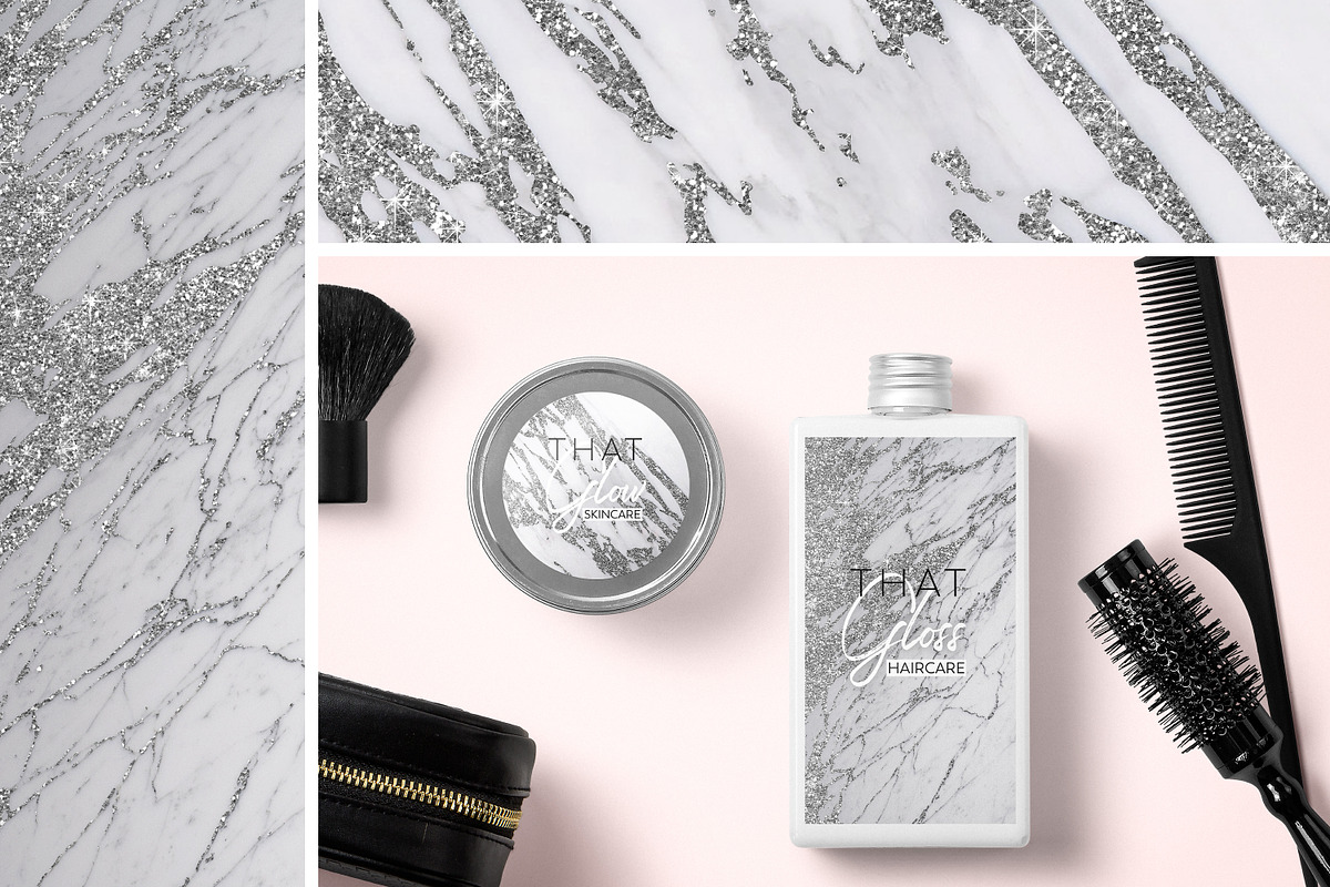 Adorable Glitter x Marble Textures, a Texture Graphic by U + Me Studio (Photo 3 of 8)