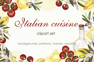 Italian Cuisine Clipart Set