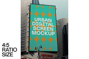 Urban Digital Screen Mockup