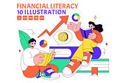 10 Financial Literacy Illustration, a Finance Illustration by denayunebgt (Thumbnail 1 of 4)