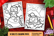 Christmas Cat & Dog Coloring Pages, an Animal Illustration by Jocularity Art (Thumbnail 2 of 3)
