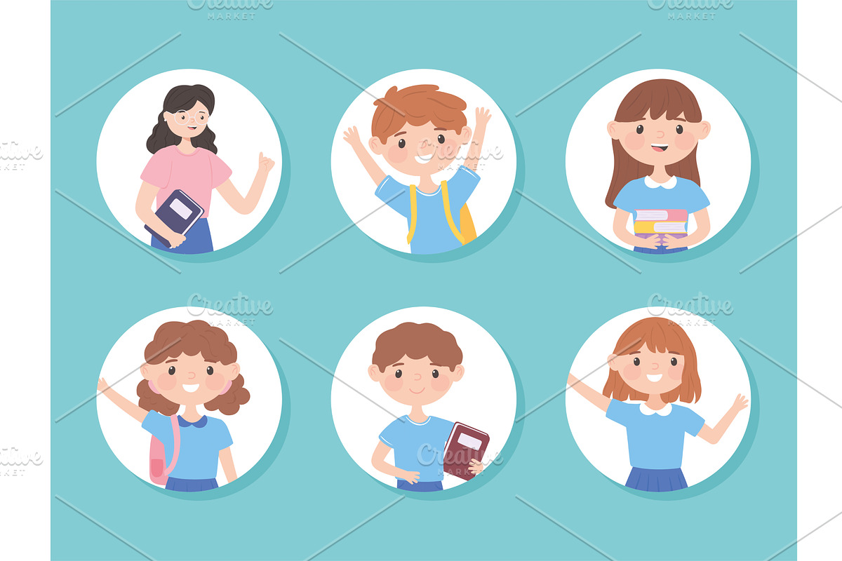 teacher and pupils, a Person Illustration by studiogstock