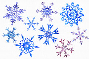 Snowflakes in Watercolor, an Illustration by Sunny Design (Thumbnail 2 of 3)