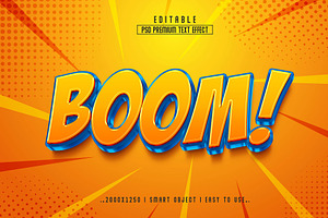 Boom 3D Editable Psd Text Effect