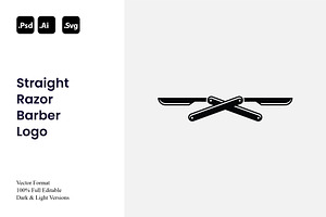 Straight Razor Barber Logo, a Branding & Logo Template by Luxury Logos