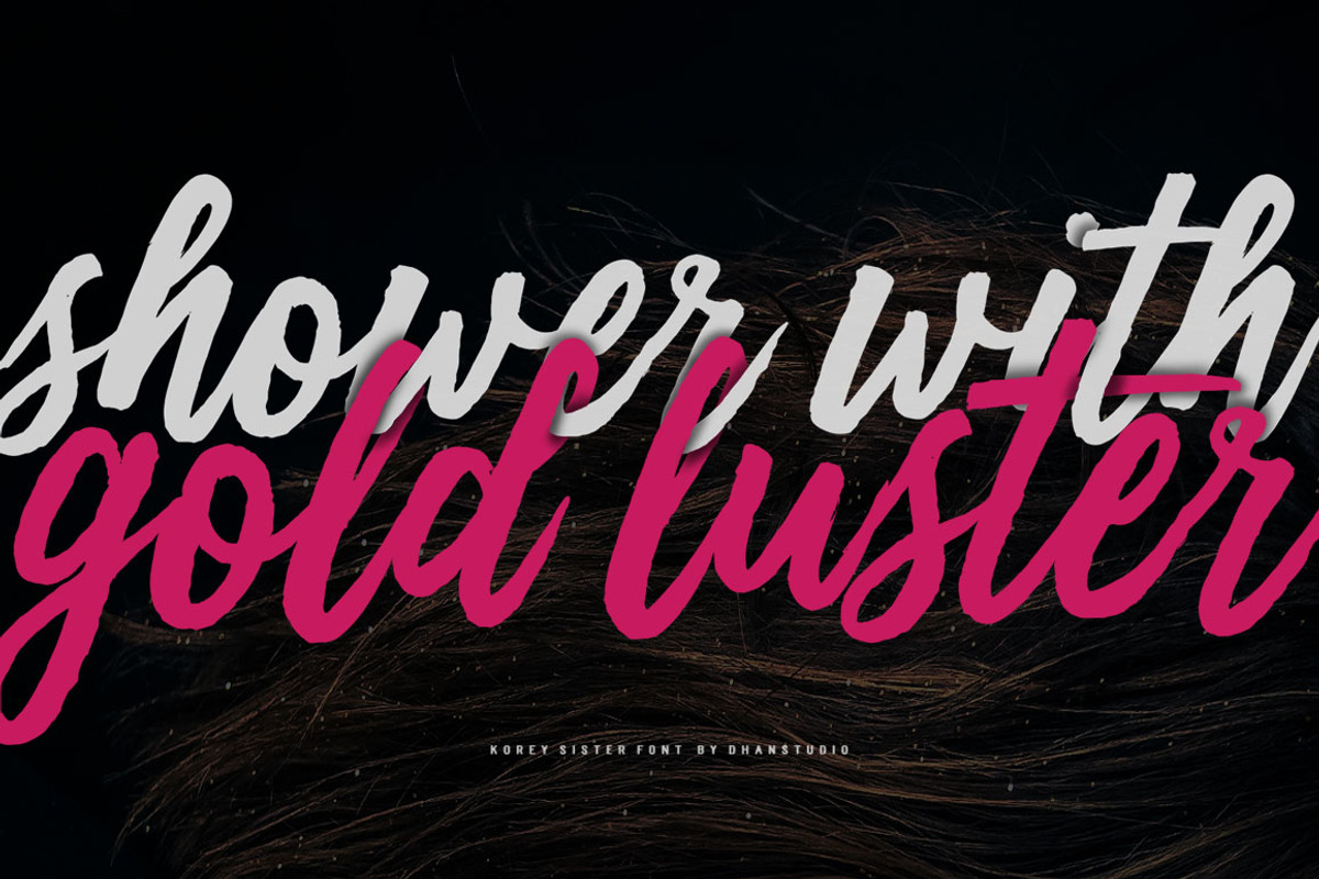 Korey Sister Brush Font preview 2