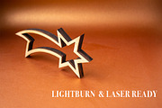 ChristmasStar VectorFile 4 Laser Cut, an Object Graphic by MaramadeLaser (Thumbnail 4 of 5)