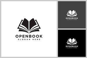 open book logo vector design, a Branding & Logo Template by quadrazo