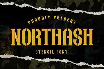Northas - Vintage Stencil, a Font by Arterfak Project
