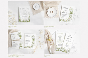 Wildflower Wedding Invitation Canva