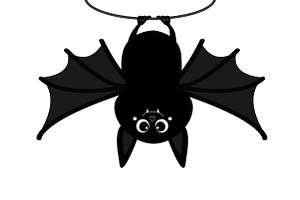 Hanging bat. Happy Halloween.