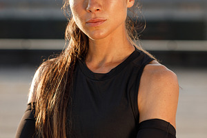 Portrait of a young sportswoman, a Sports & Recreation Photo by Artem Varnitsin