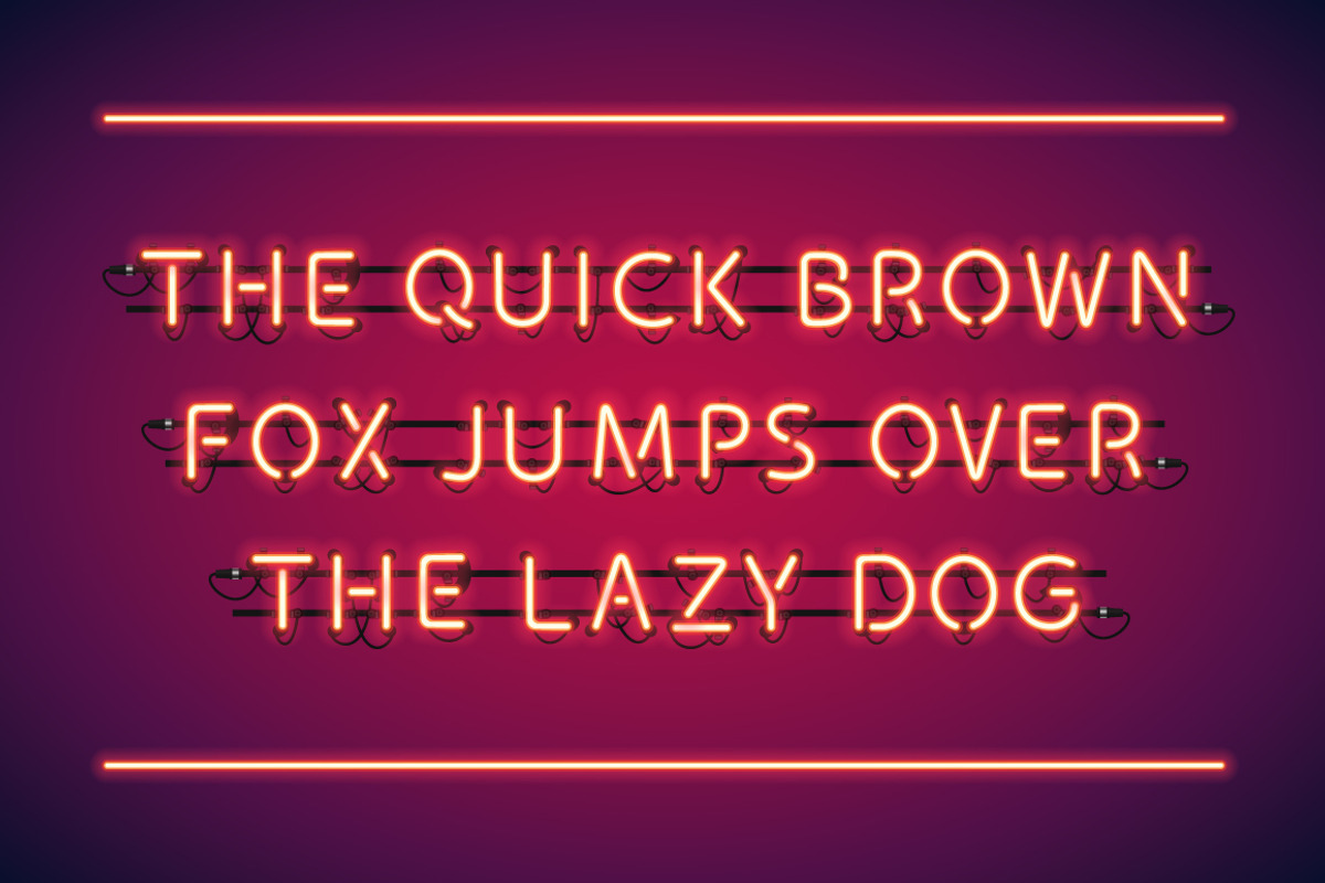 Red Glowing Neon Type, a Decorative Illustration by Voysla's Shop (Photo 1 of 5)