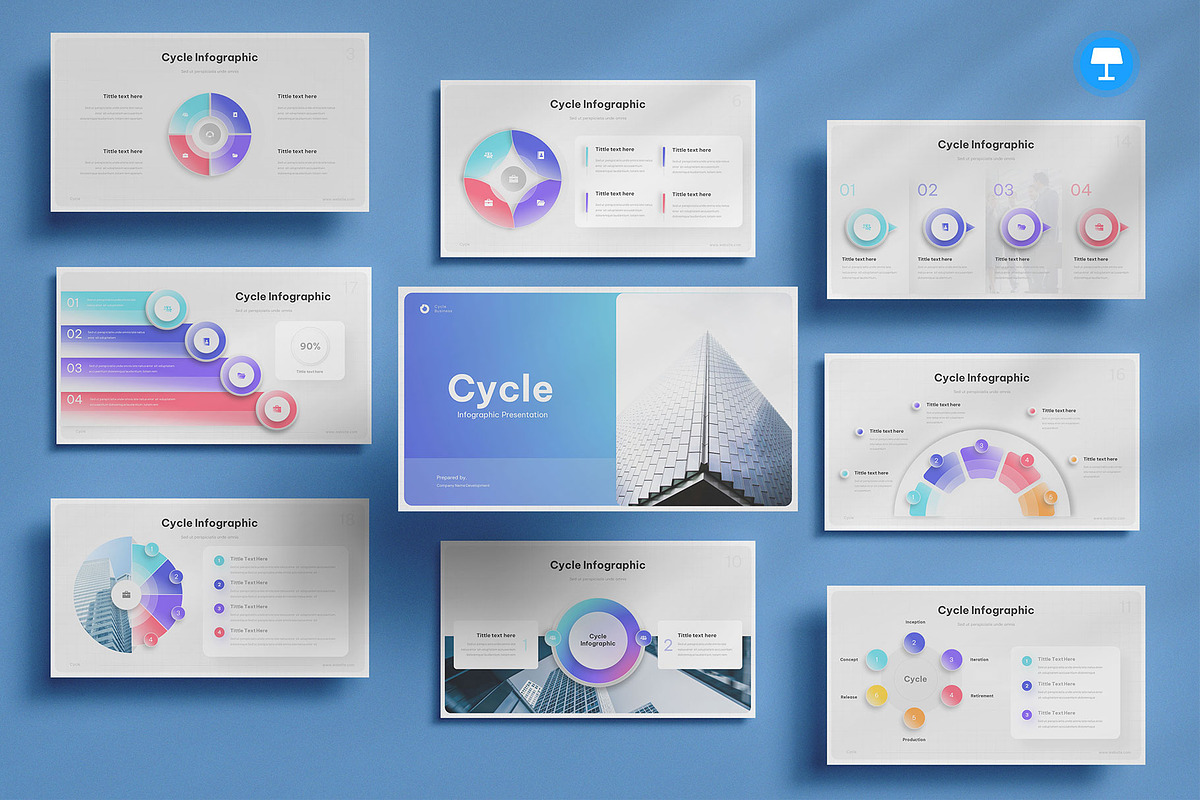 Cycle Infographic Keynote, a Presentation Template by Pixslides (Photo 1 of 5)