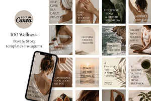 Wellness Instagram Canva Templates