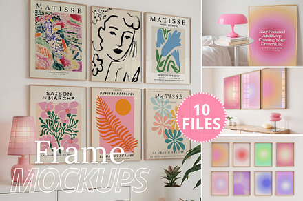 10 Frame Mockup Bundle Pack | PSD