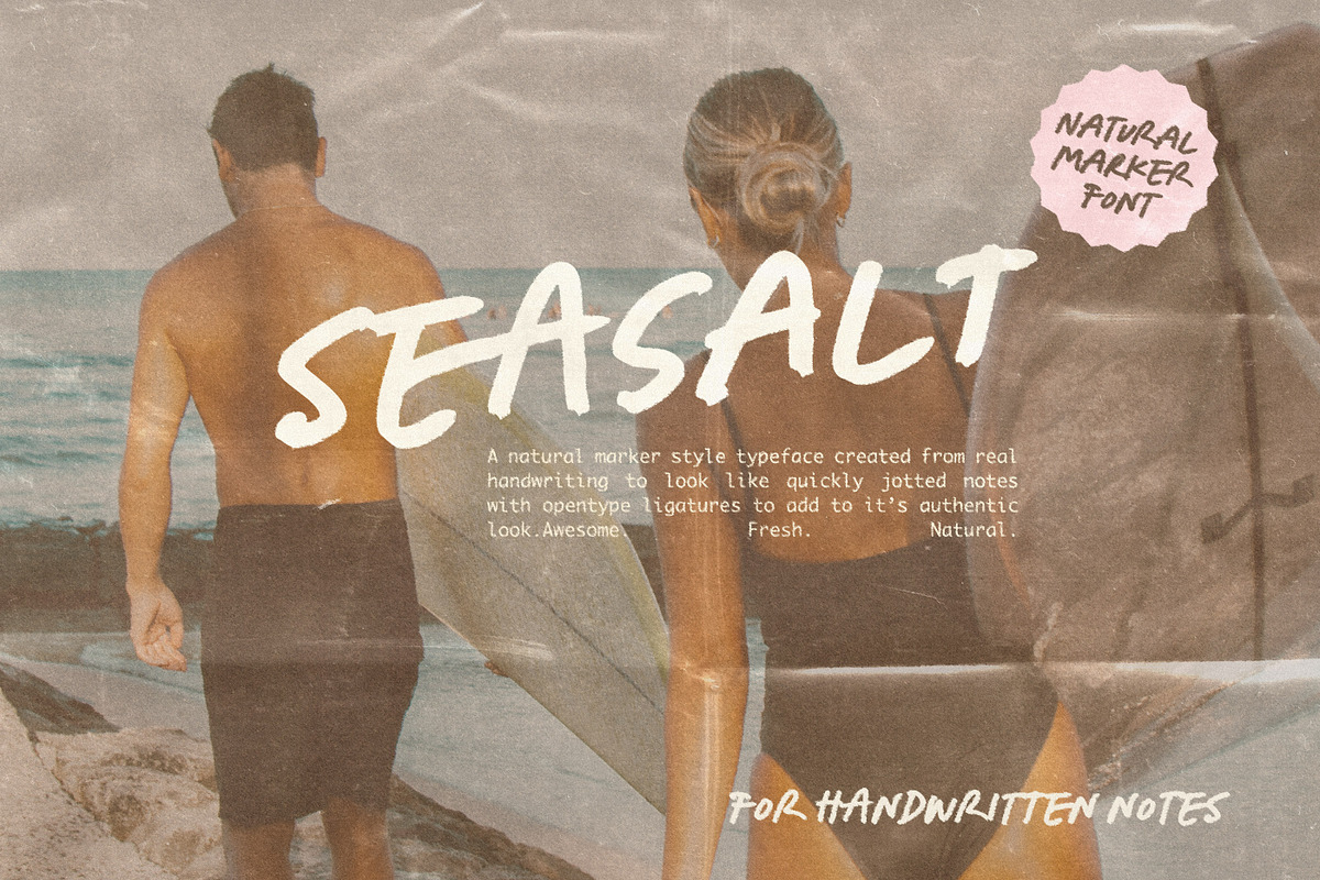 Seasalt - Casual Marker typeface, a Script Font by Nicky Laatz (Photo 1 of 12)