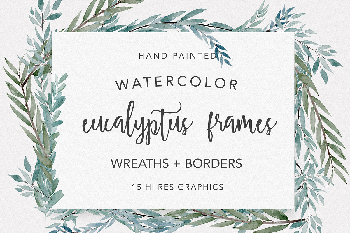 Eucalyptus Wreaths & Frames, an Illustration by Wooly Pronto (Photo 1 of 4)