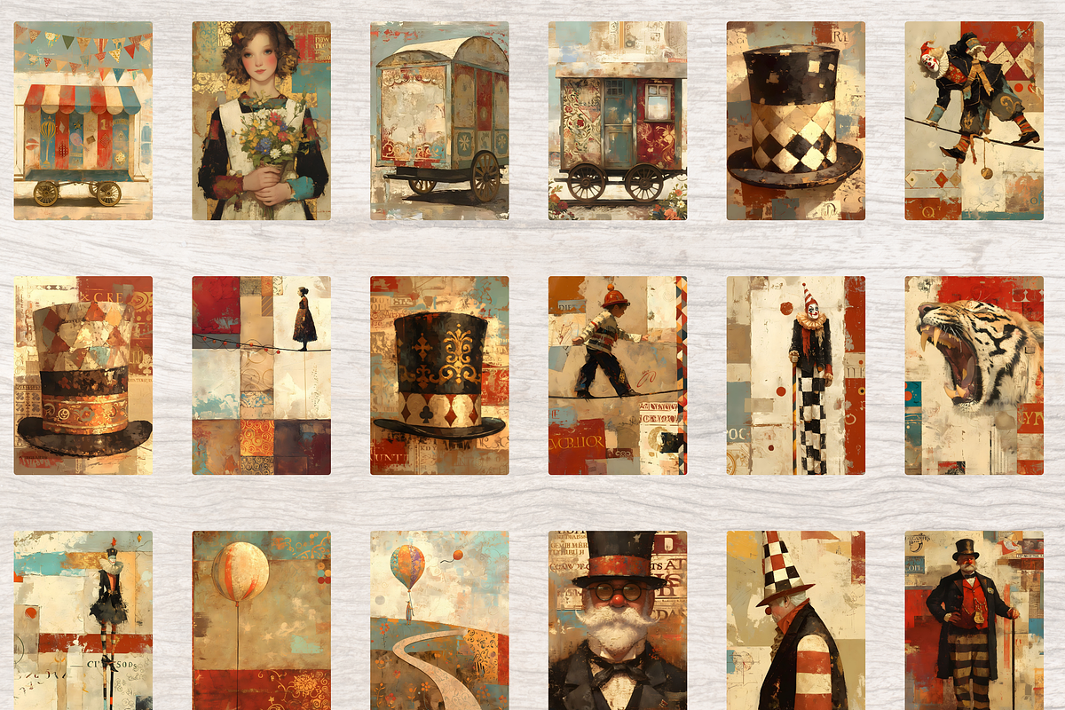NOSTALGIC CIRCUS CLIPART, a Person Illustration by Daring Digies (Photo 2 of 10)