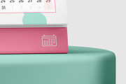 Desk Calendar Mockup - 6 views, a Packaging Mockup by Illusiongraphic (Thumbnail 14 of 19)