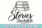 Stories Stay With Us Book Line Art, an Object Illustration by Ghagra (Thumbnail 1 of 7)