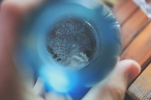 Water bottle featuring water, water bottle, and bubbling water