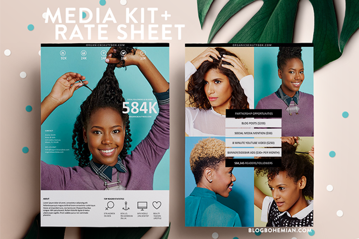 2 Page | Media Kit + Rate Sheet, a Resume Template by BlogBohemian (Photo 1 of 3)