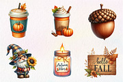 Watercolor Autumn Sublimation Clipar, an Illustration by CreationArt (Thumbnail 2 of 9)