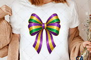 Mardi Gras Bow Sublimation PNG, an Illustration by Creative Art (Thumbnail 5 of 6)
