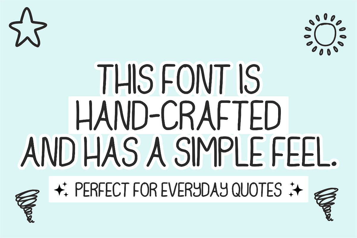 Fancy Doodle - Handwritten Font, a Handwritten Font by KiddoGlyphs Studio (Photo 3 of 4)