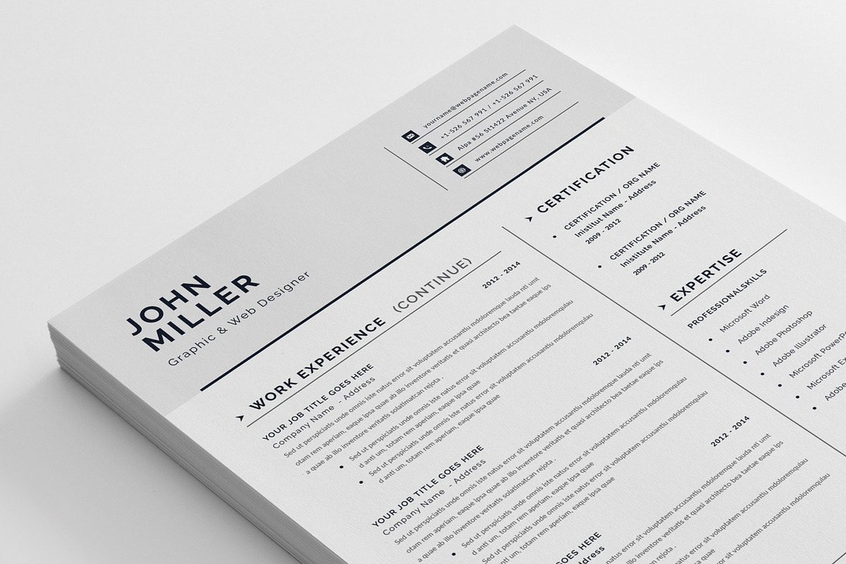 Resume CV (3 page), a Resume Template by Pxl_graphic (Photo 4 of 7)
