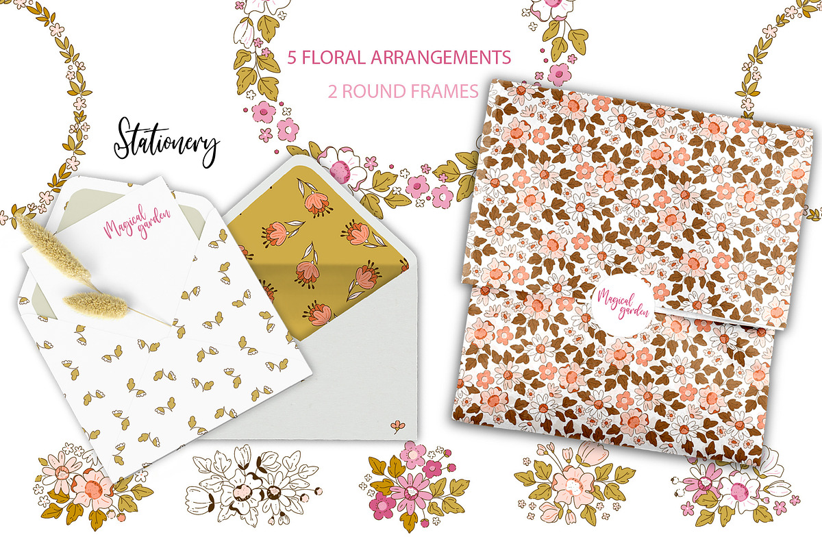 Magic garden flower patterns, a Pattern Graphic by rosypatterns (Photo 7 of 10)