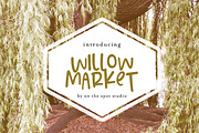 Willow Market + Bonus Script, a Script Font by OnTheSpotStudio (Thumbnail 1 of 3)