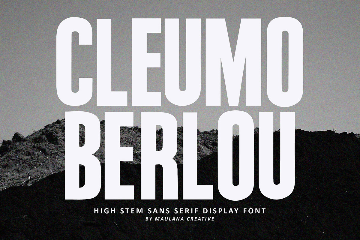 Cleumo Berlou High Stem Sans Font, a Sans Serif Font by Maulana Creative (Photo 1 of 7)