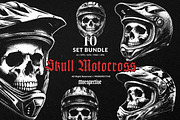 10 Bundle Dark Art Skull Motocross, an Illustration by Morspective (Thumbnail 1 of 7)