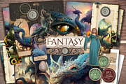 Fantasy Scrapbook Kit, an Illustration by Secret Helper (Thumbnail 1 of 8)