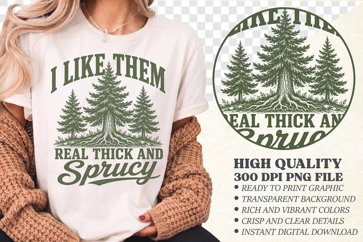 I Like Them Real Thick and SprucyPNG, a Seasonal Illustration by Libby Wishes (Photo 1 of 4)